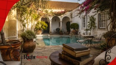Outdoor pool and garden courtyard at Do Escritor, an 18th-century guest house in Évora